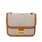 Product image 4 of 33: Constance 23 Gold Peau Porc/Toile Gold Plated M Circle Stamp