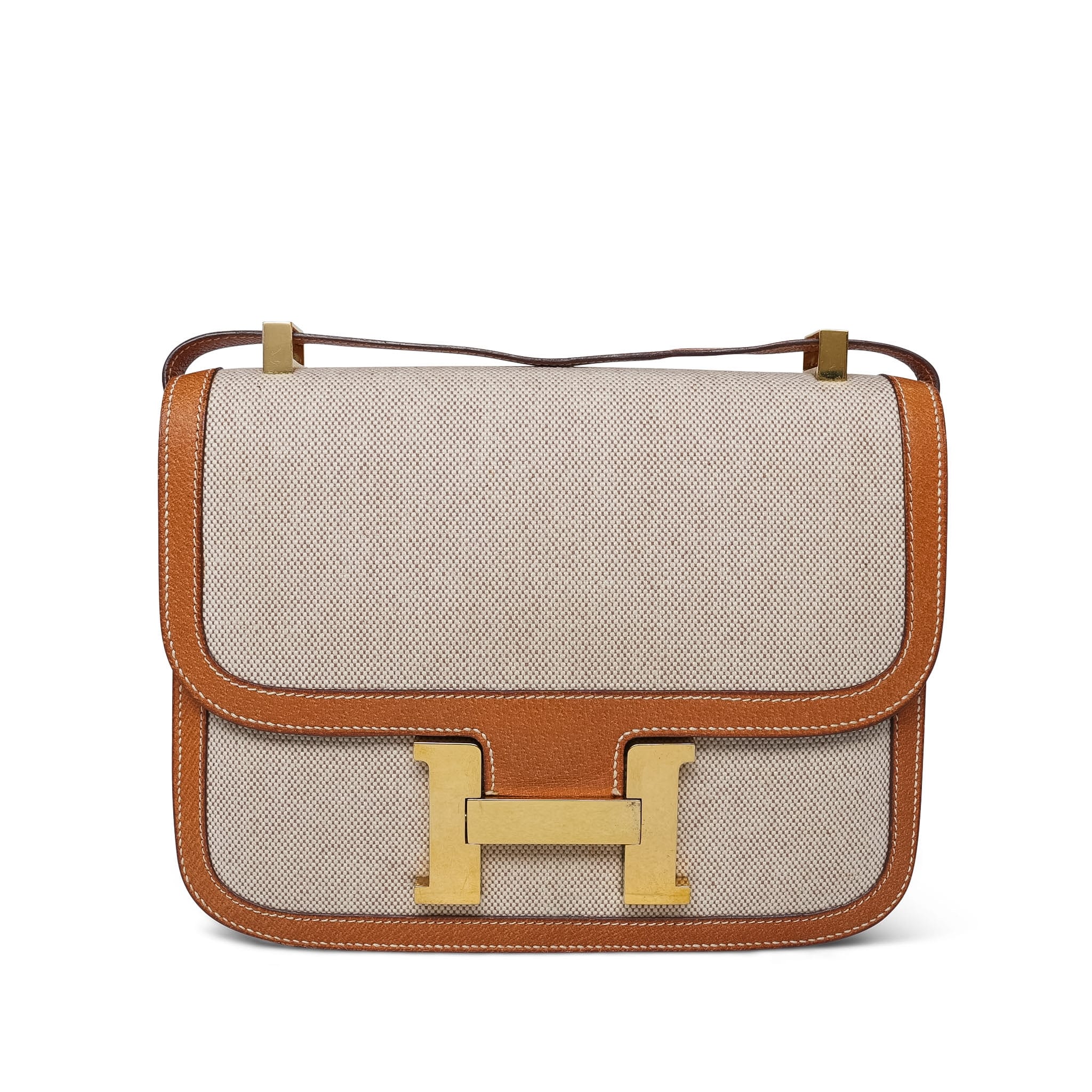 Product image 4 of 33: Constance 23 Gold Peau Porc/Toile Gold Plated M Circle Stamp