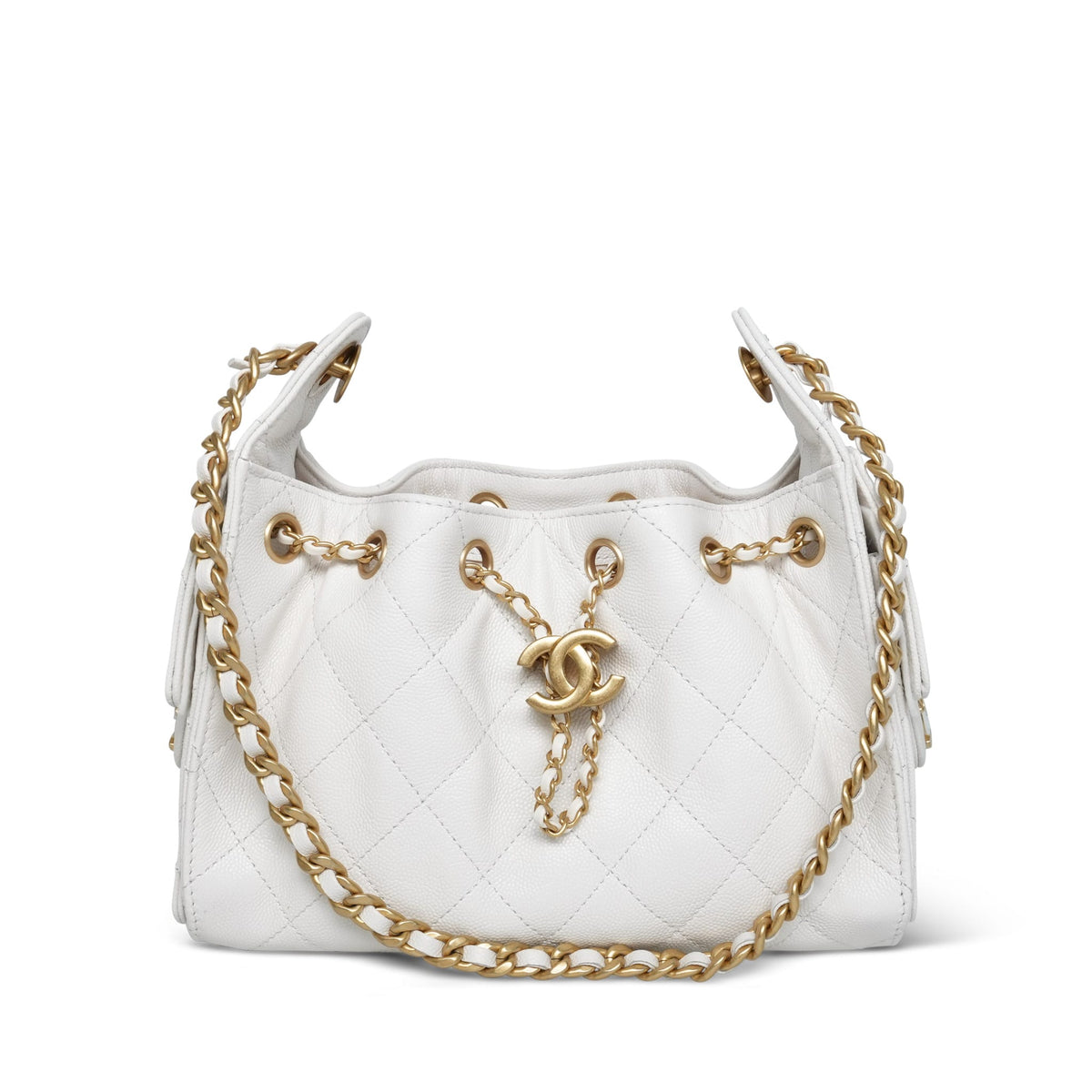 White Caviar Quilted 25 Hobo Bag Mini AGHW
