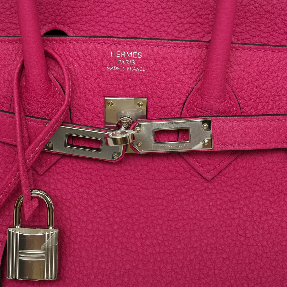 Birkin 25 Rose Mexico Togo Palladium Plated K Stamp