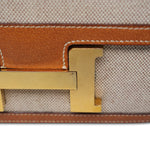 Product image 5 of 33: Constance 23 Gold Peau Porc/Toile Gold Plated M Circle Stamp