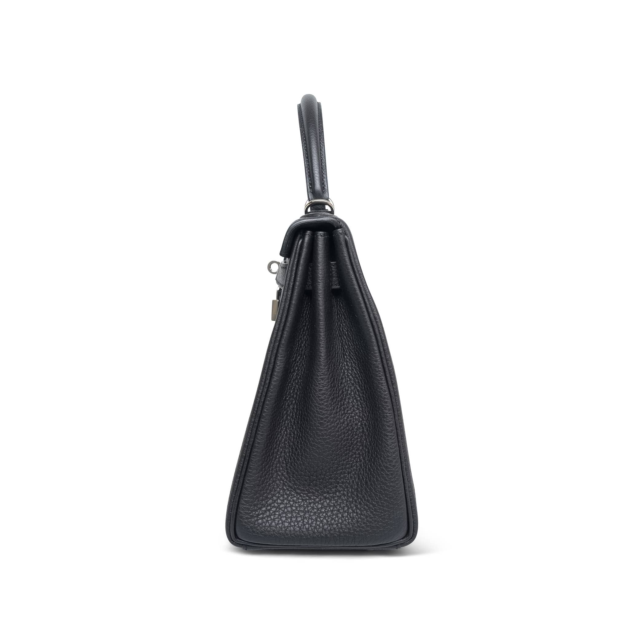 Product image 10 of 16: Kelly Retourne 28 Black Veau Togo Palladium Plated K Stamp