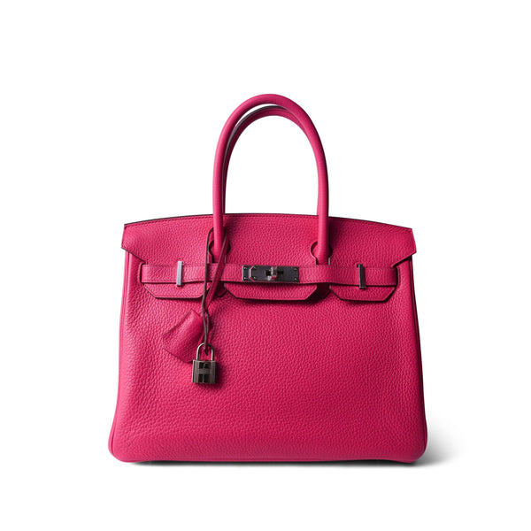 Birkin 30 Rose Mexico Togo Palladium Plated Y Stamp – REDELUXE