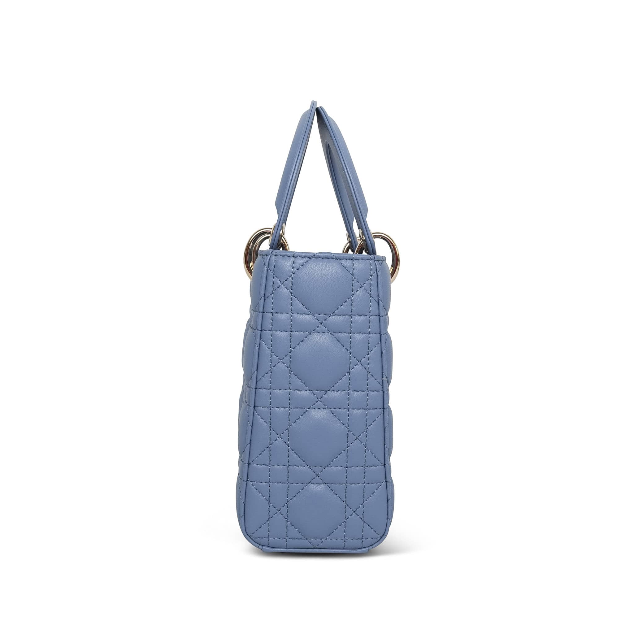 Product image 4 of 15: Dior Dark Blue Cannage Lambskin Lady Dior Small