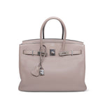 Product image 3 of 18: Birkin 35 Gris Tourterelle Clemence Palladium Plated N Square Stamp