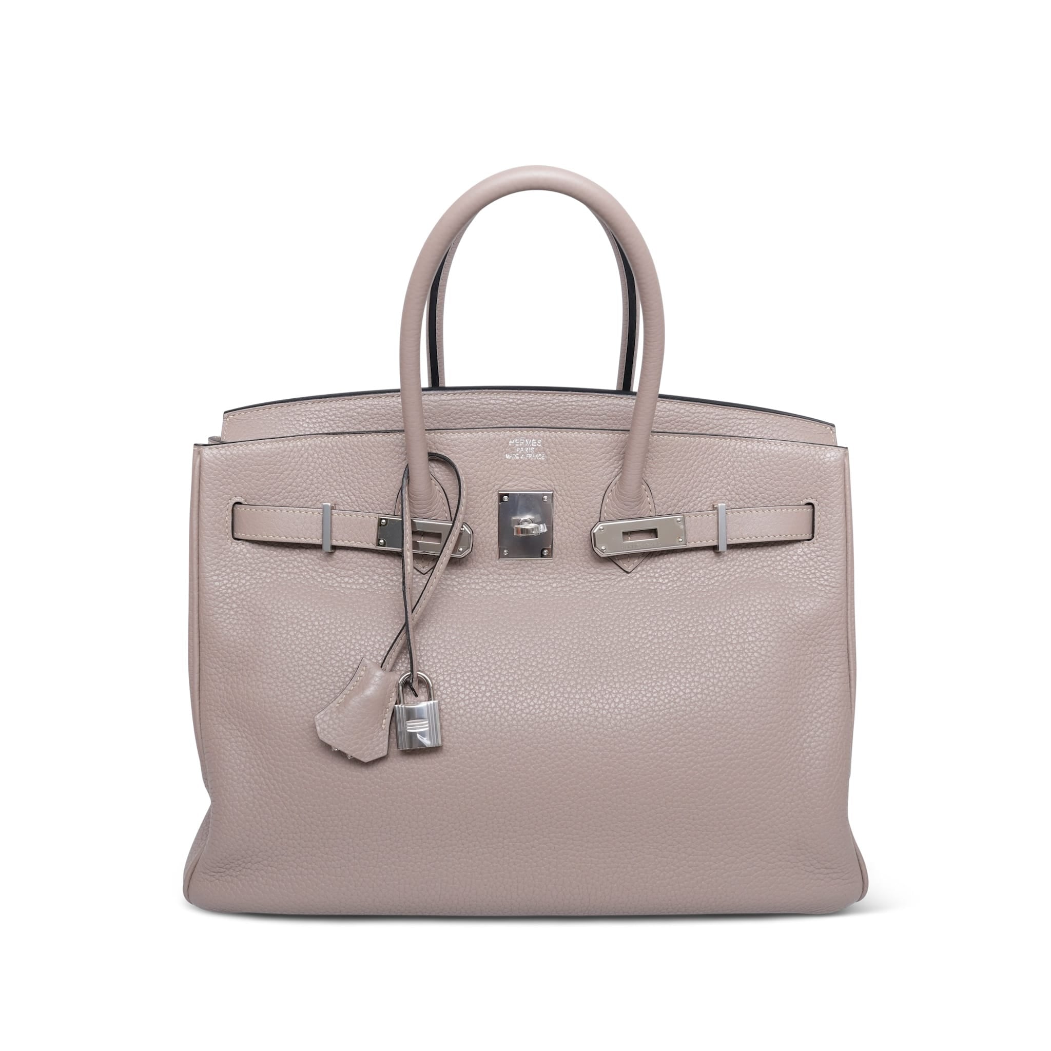 Product image 3 of 18: Birkin 35 Gris Tourterelle Clemence Palladium Plated N Square Stamp