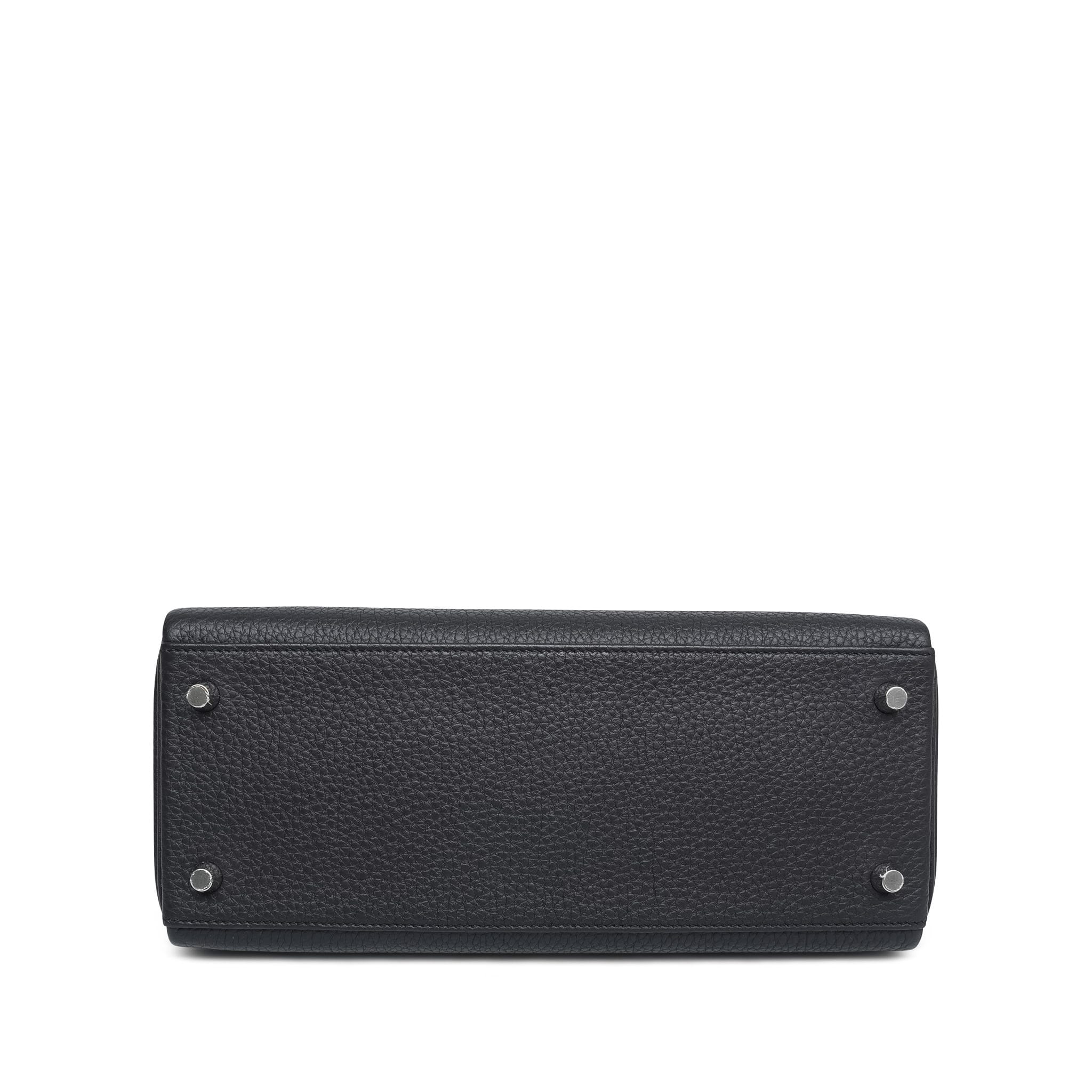 Product image 11 of 16: Kelly Retourne 28 Black Veau Togo Palladium Plated K Stamp
