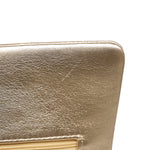 Product image 23 of 23: Light Gold Metallic Lambskin Quilted Classic Flap Medium So Black Hardware