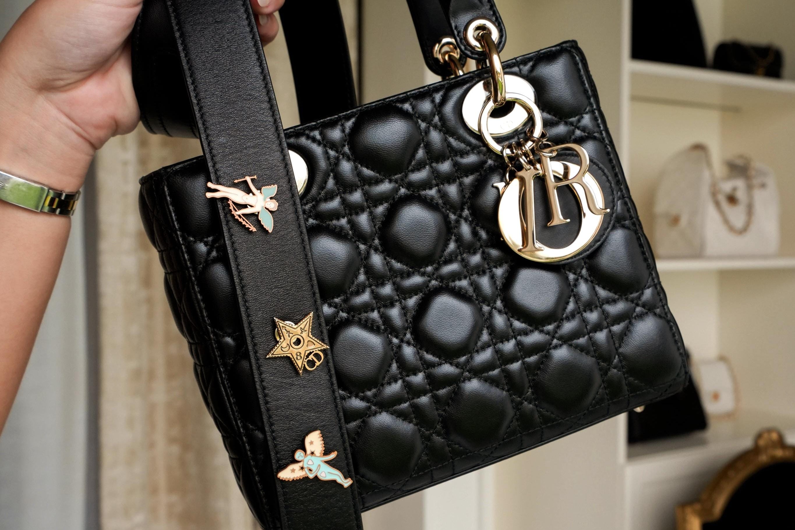 Product image 10 of 20: Dior Black Cannage Lambskin My ABC Lady Dior Bag Small