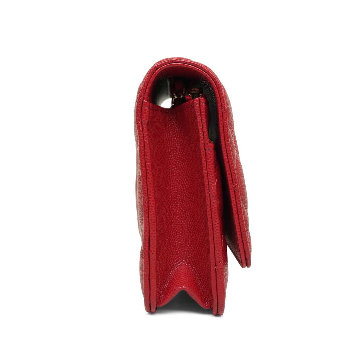 Red Caviar Quilted Wallet on Chain WOC LGHW