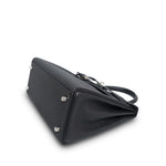 Product image 13 of 16: Kelly Retourne 28 Black Veau Togo Palladium Plated K Stamp