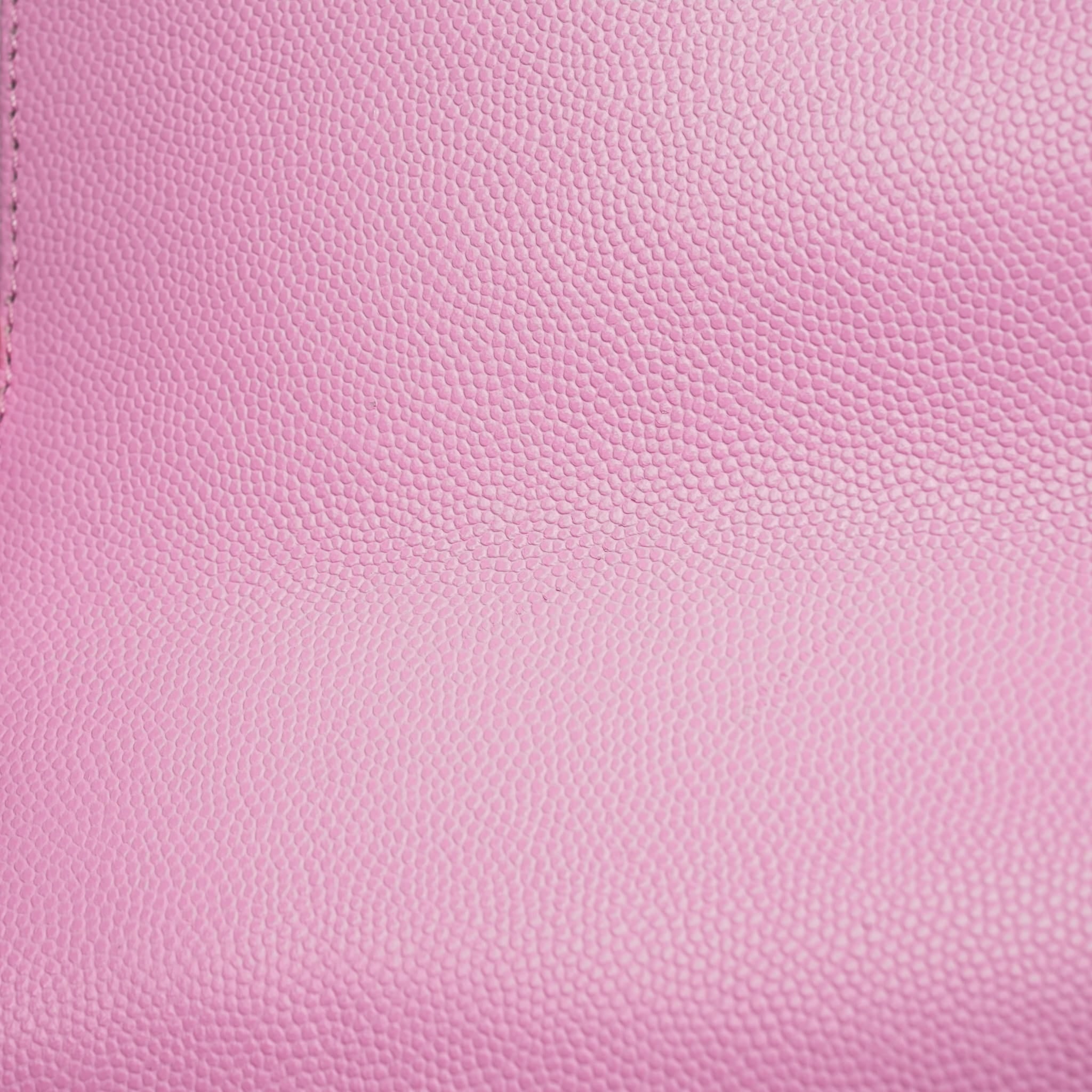 23P Lilac/Pink Caviar Quilted Coco Chain Handle Small AGHW