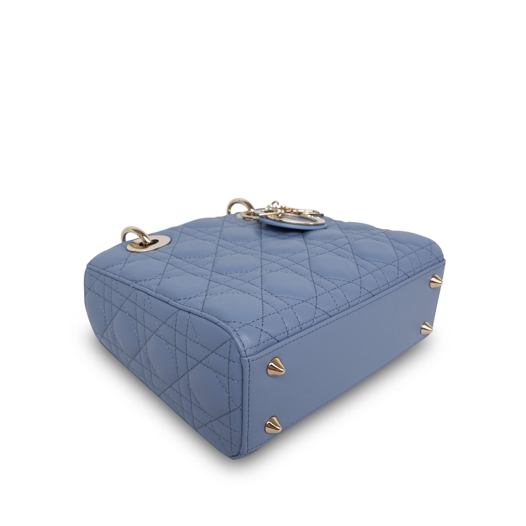 Product image 8 of 15: Dior Dark Blue Cannage Lambskin Lady Dior Small