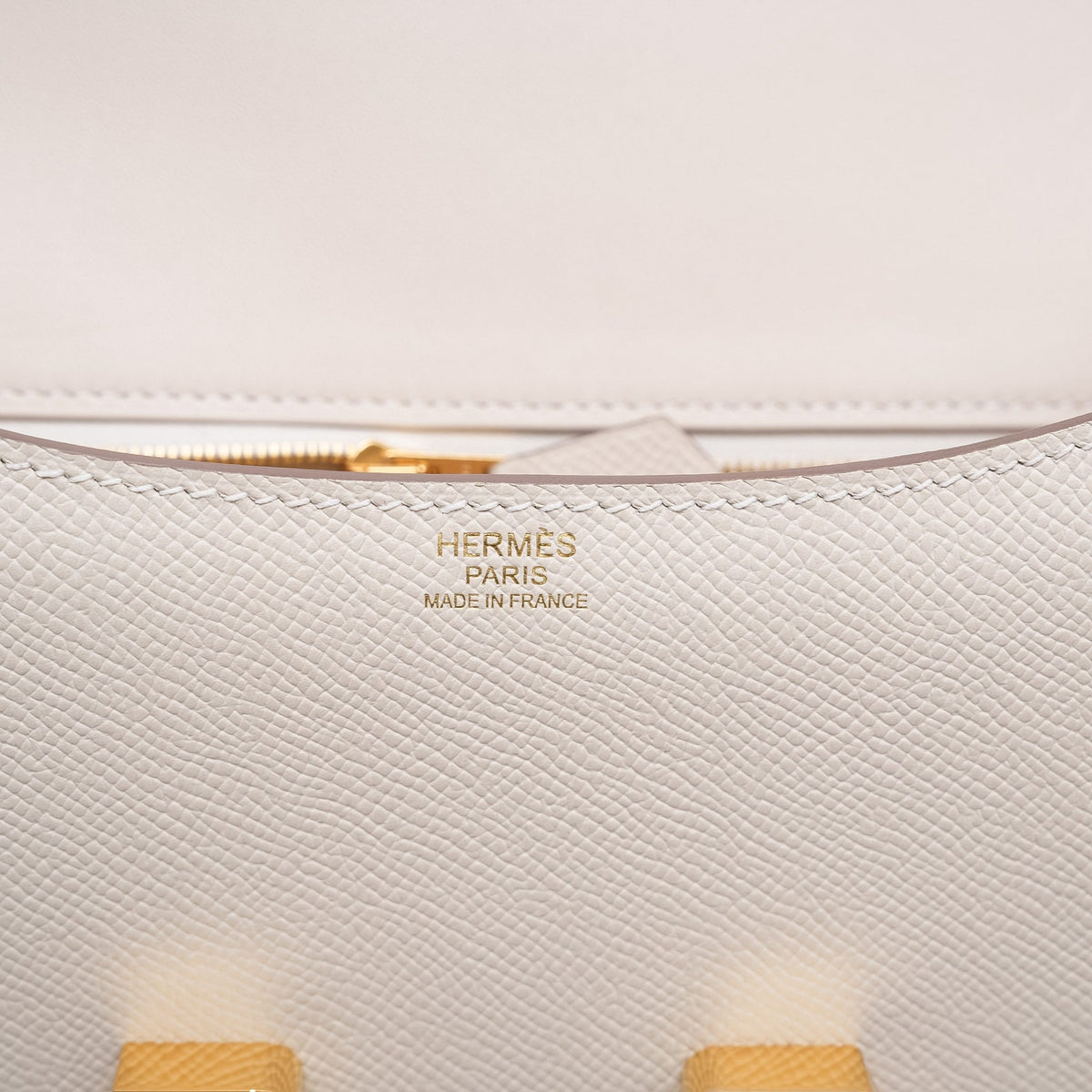 Constance 24 Craie Epsom Gold Plated W Stamp