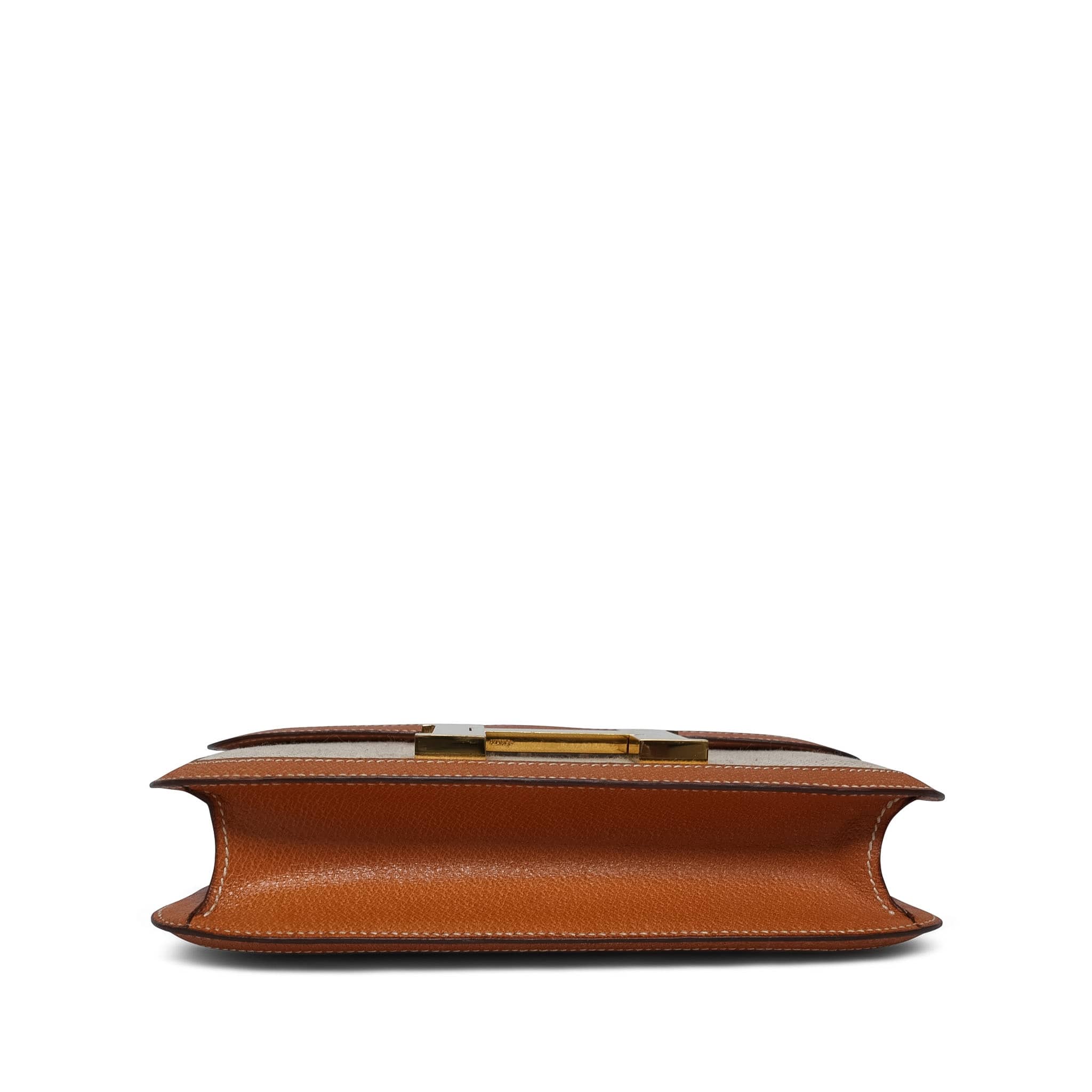Product image 13 of 33: Constance 23 Gold Peau Porc/Toile Gold Plated M Circle Stamp