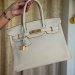 Product image 10 of 17: Birkin 30 Beton Clemence Gold Plated A Stamp