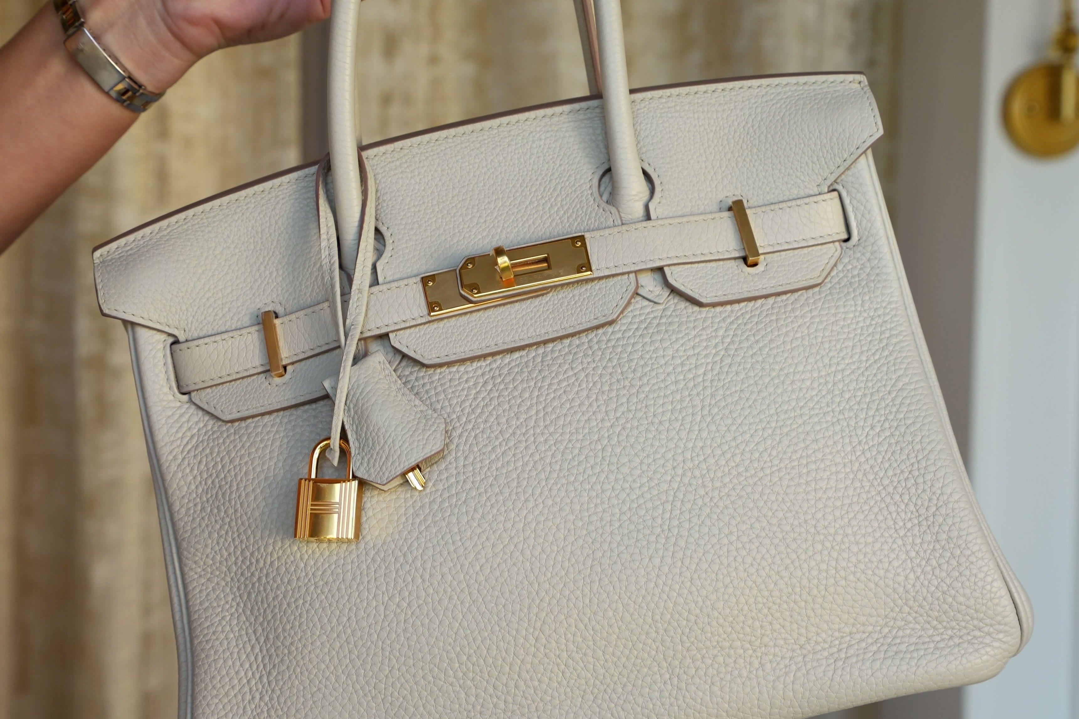 Product image 10 of 17: Birkin 30 Beton Clemence Gold Plated A Stamp