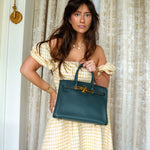 Product image 6 of 24: Birkin 30 Vert Tropical Veau Jonathan Gold Plated D Stamp