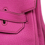Product image 27 of 27: HAC 32 Fuchsia Chèvre de Coromandel Palladium Plated J Square Stamp