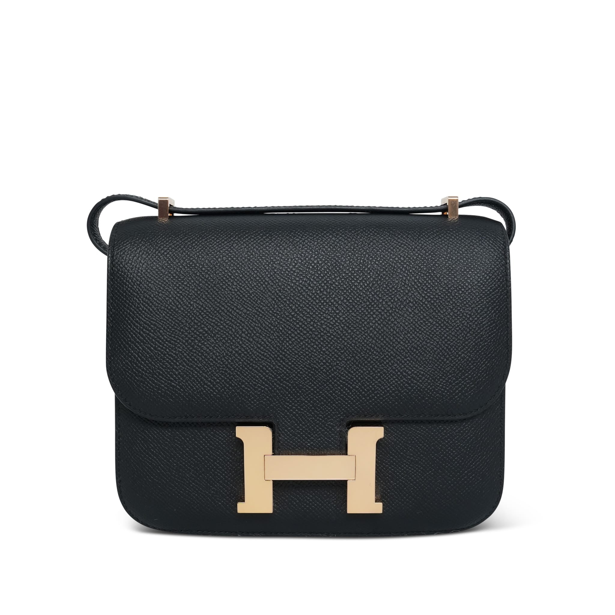 Product image 3 of 17: Constance 18 Black Epsom Rose Gold Plated K Stamp