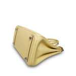 Product image 12 of 22: Birkin 25 Jaune Poussin Swift Palladium Plated T Stamp
