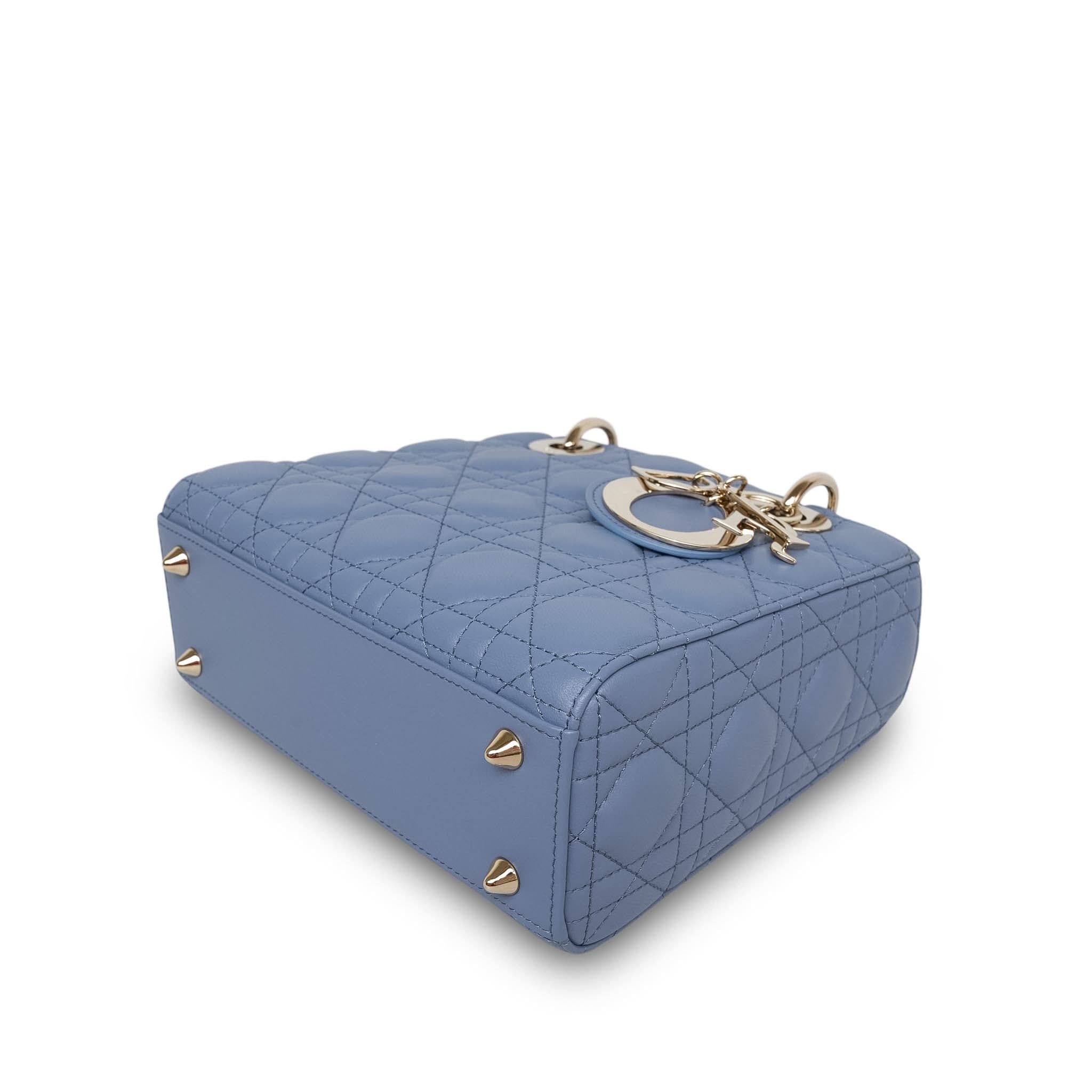 Product image 9 of 15: Dior Dark Blue Cannage Lambskin Lady Dior Small