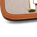 Product image 15 of 33: Constance 23 Gold Peau Porc/Toile Gold Plated M Circle Stamp