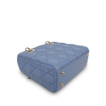 Product image 10 of 15: Dior Dark Blue Cannage Lambskin Lady Dior Small