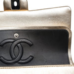 Product image 19 of 23: Light Gold Metallic Lambskin Quilted Classic Flap Medium So Black Hardware