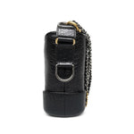 Product image 4 of 16: Black Crocodile Embossed Calfskin Gabrielle Hobo Bag Small Mixed Hardware