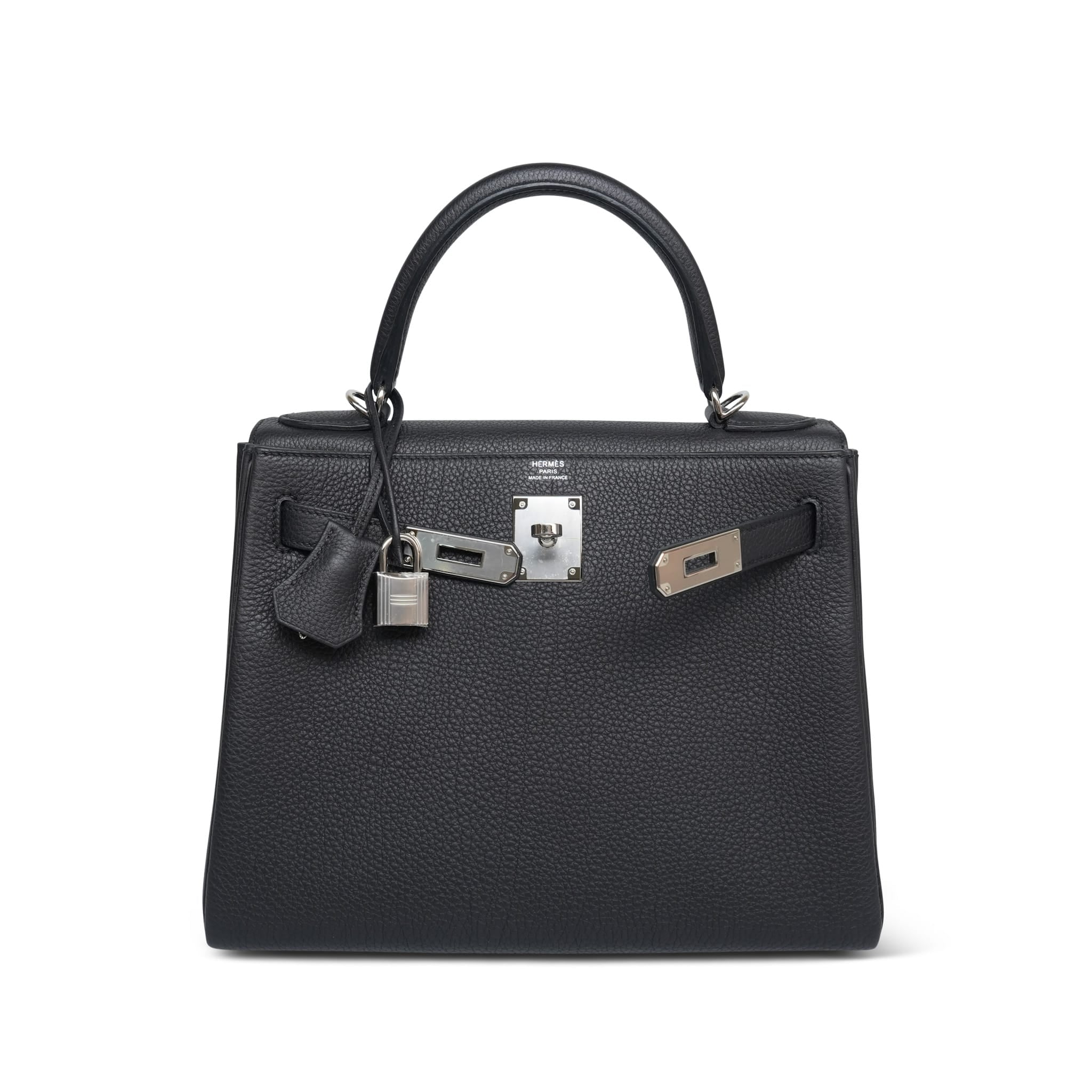 Product image 4 of 16: Kelly Retourne 28 Black Veau Togo Palladium Plated K Stamp