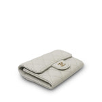 Product image 7 of 17: Light Grey Caviar Quilted Classic Flap Card Holder LGHW
