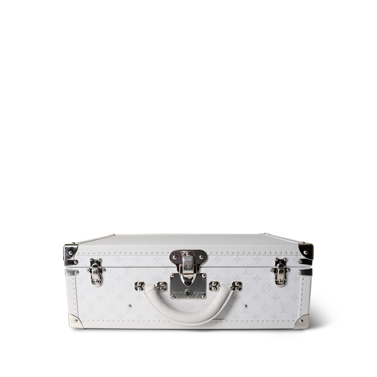 Louis Vuitton Bisten 50 Optic White Monogram Canvas Taigarama Trunk