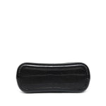 Product image 8 of 16: Black Crocodile Embossed Calfskin Gabrielle Hobo Bag Small Mixed Hardware