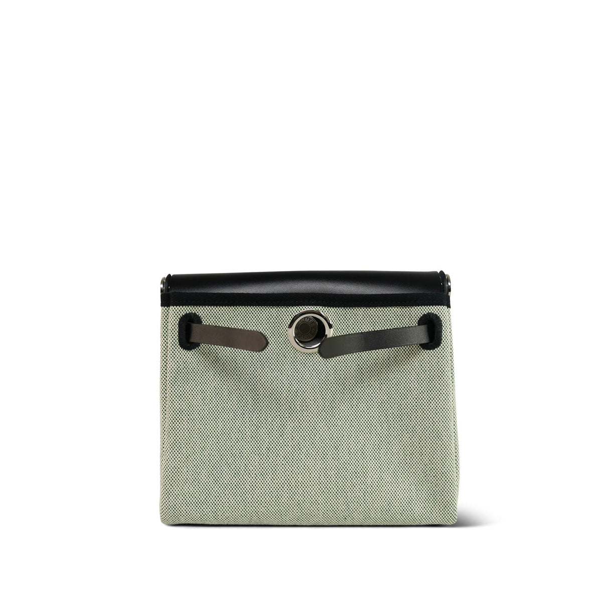 Herbag 20 Ecru and Vert Moyen Toile H Canvas Black Vache Hunter Palladium Plated K Stamp