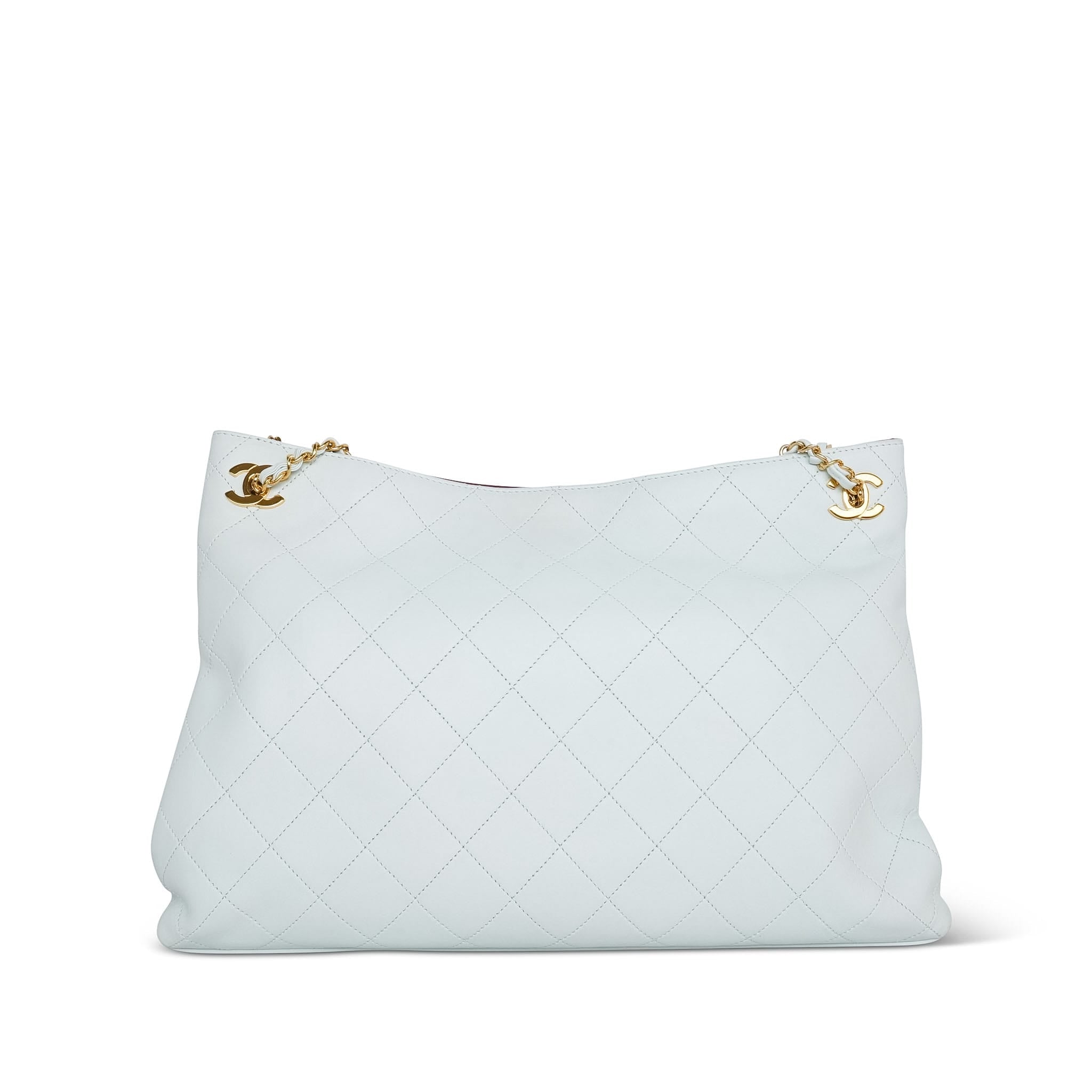 Product image 5 of 20: 26S Light Blue Lambskin Quilted Eyes On You Large Shopping Bag LGHW