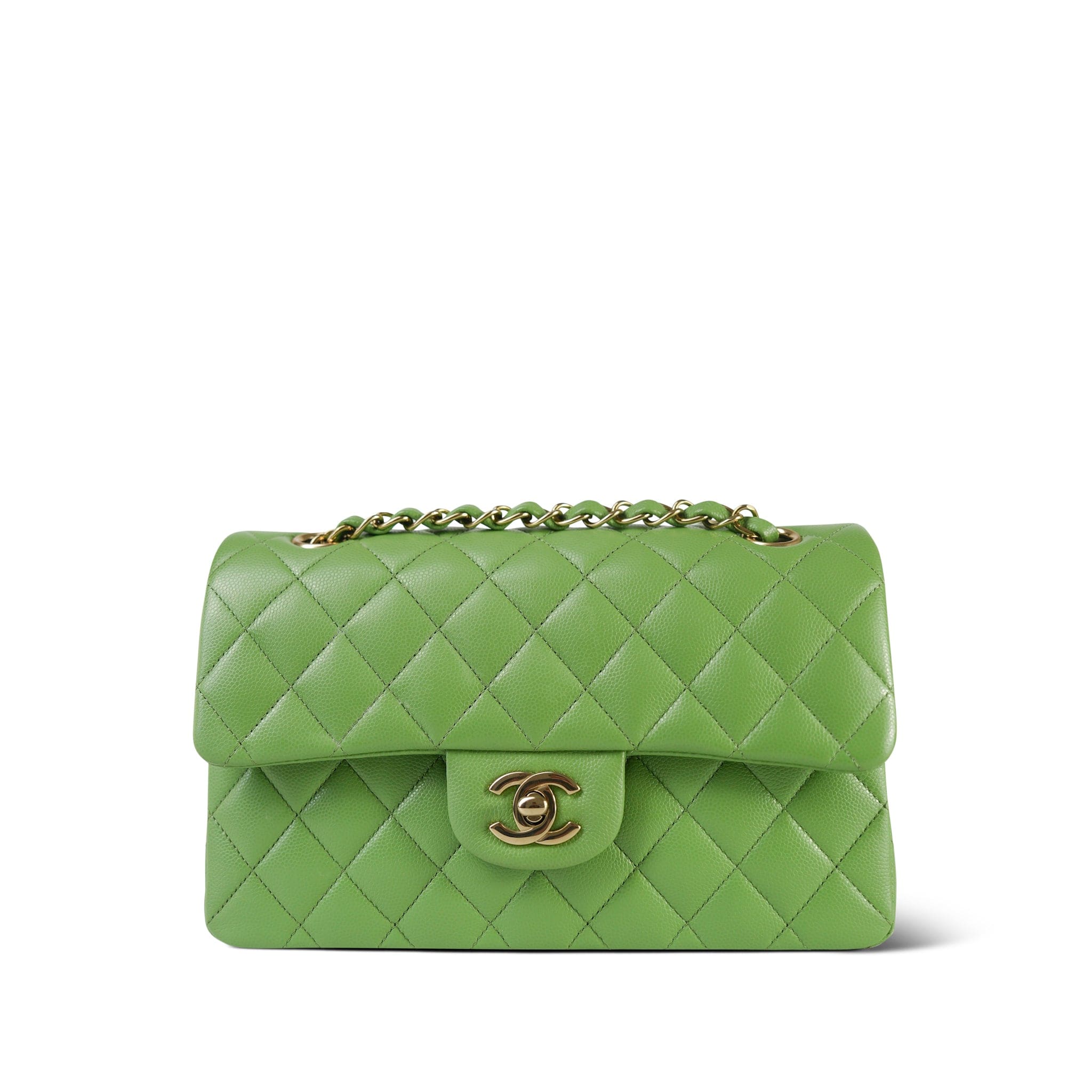 25C 大人気 ケリー♡【CHANEL】パステル グリーン バッグ シャネル 23K ヴィンテージ風 ケリーバッグ ミニサイズ ホワイト