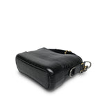 Product image 13 of 16: Black Crocodile Embossed Calfskin Gabrielle Hobo Bag Small Mixed Hardware