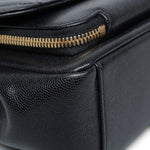 Product image 11 of 19: Black Caviar Quilted Business Affinity Flap Medium Light Gold Hardware