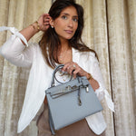 Product image 2 of 20: Kelly Sellier 25 Gris Pantin Epsom Palladium Plated G Stamp
