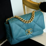 Product image 14 of 16: 21C Dark Green Lambskin Quilted 19 Flap Small Mixed Hardware