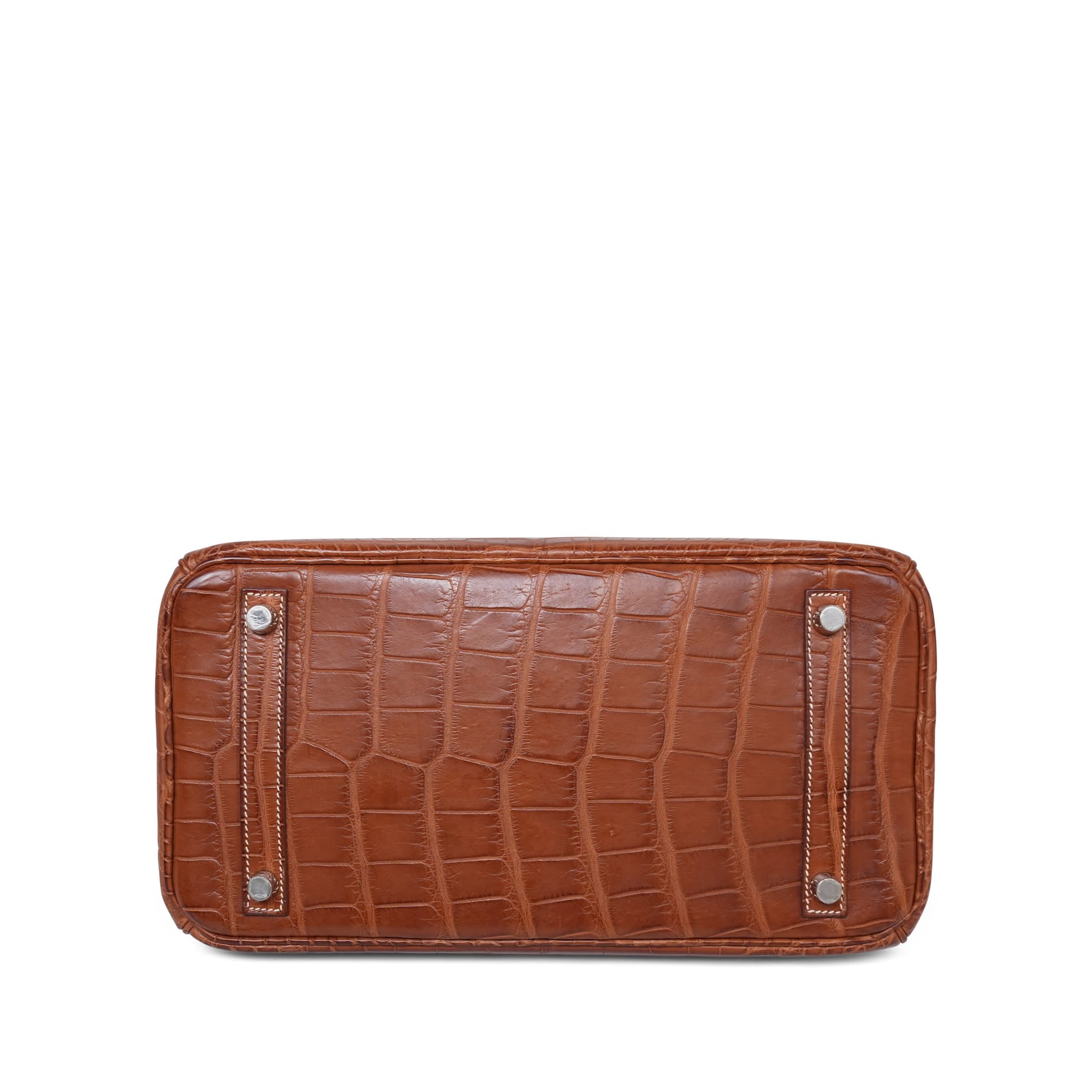 Product image 9 of 21: Birkin 30 Fauve Barenia Alligator Palladium Plated P Square Stamp