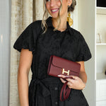 Product image 6 of 20: Constance Wallet To Go Rouge H Epsom Gold Plated K Stamp
