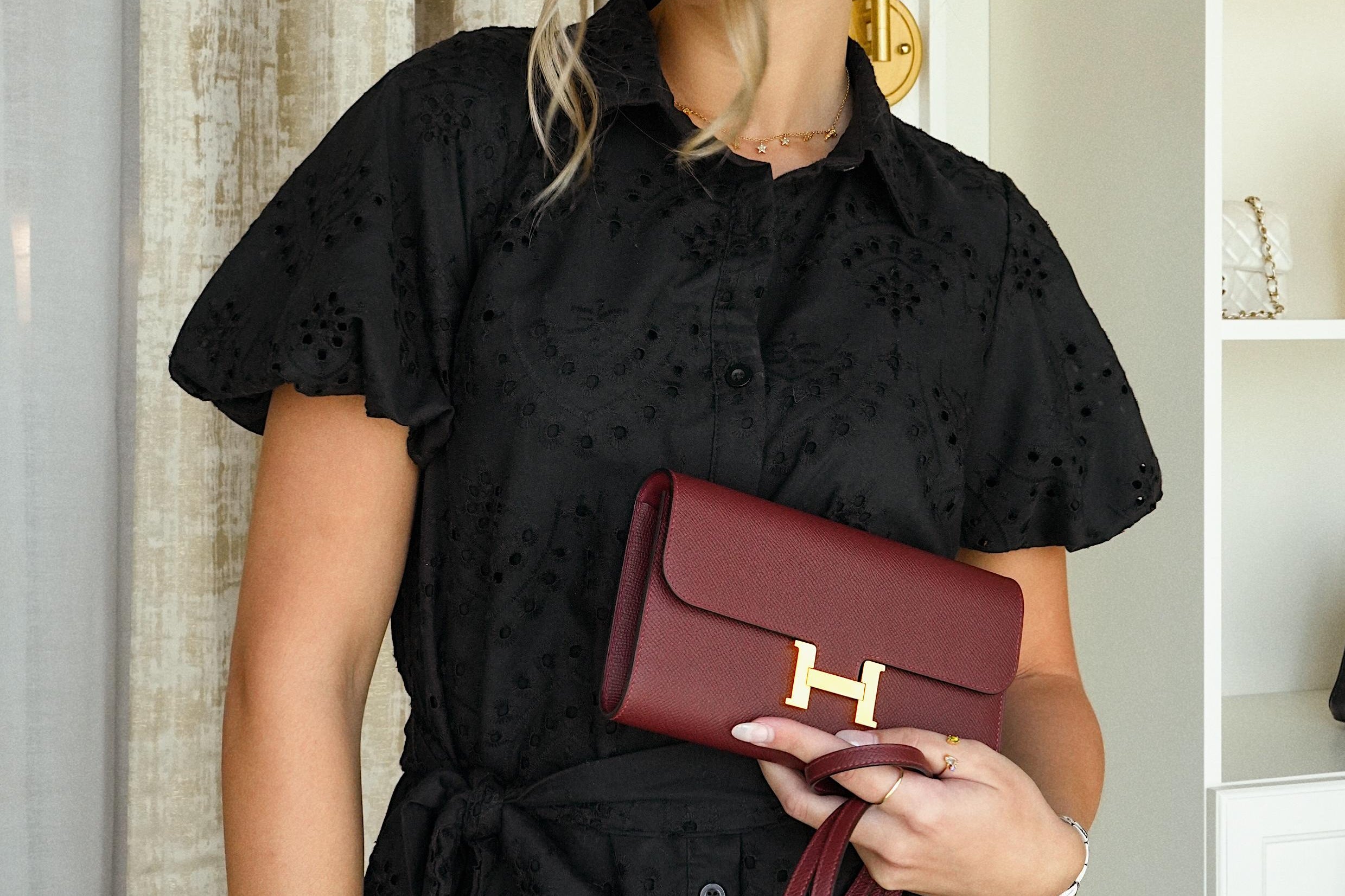 Product image 6 of 20: Constance Wallet To Go Rouge H Epsom Gold Plated K Stamp