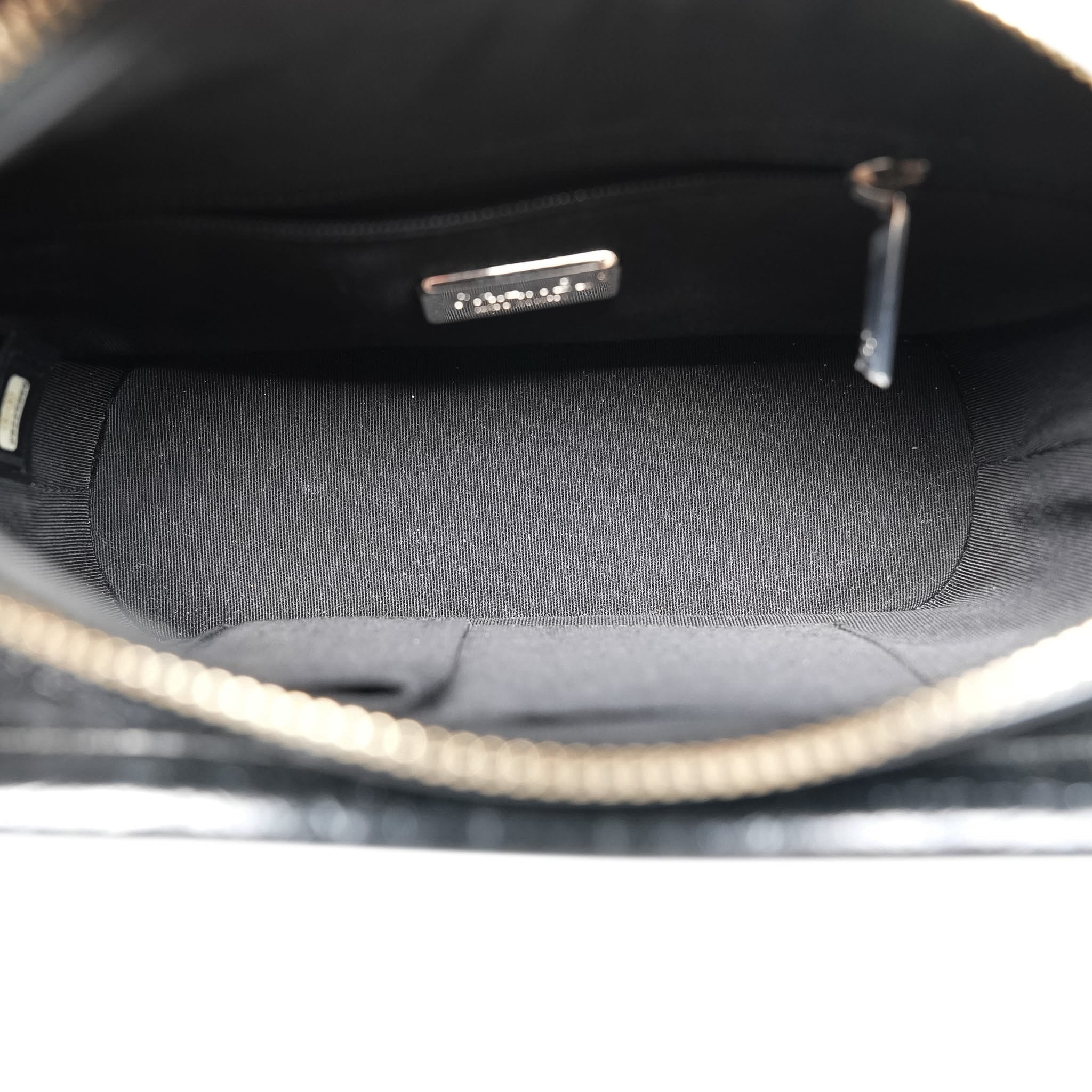 Black Crocodile Embossed Calfskin Gabrielle Hobo Bag Small Mixed Hardware