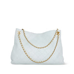 Product image 1 of 20: 26S Light Blue Lambskin Quilted Eyes On You Large Shopping Bag LGHW