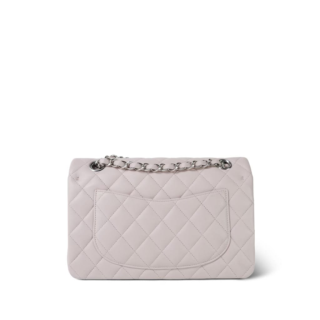 21B Lilac Lambskin Quilted Classic Flap Small Silver Hardware