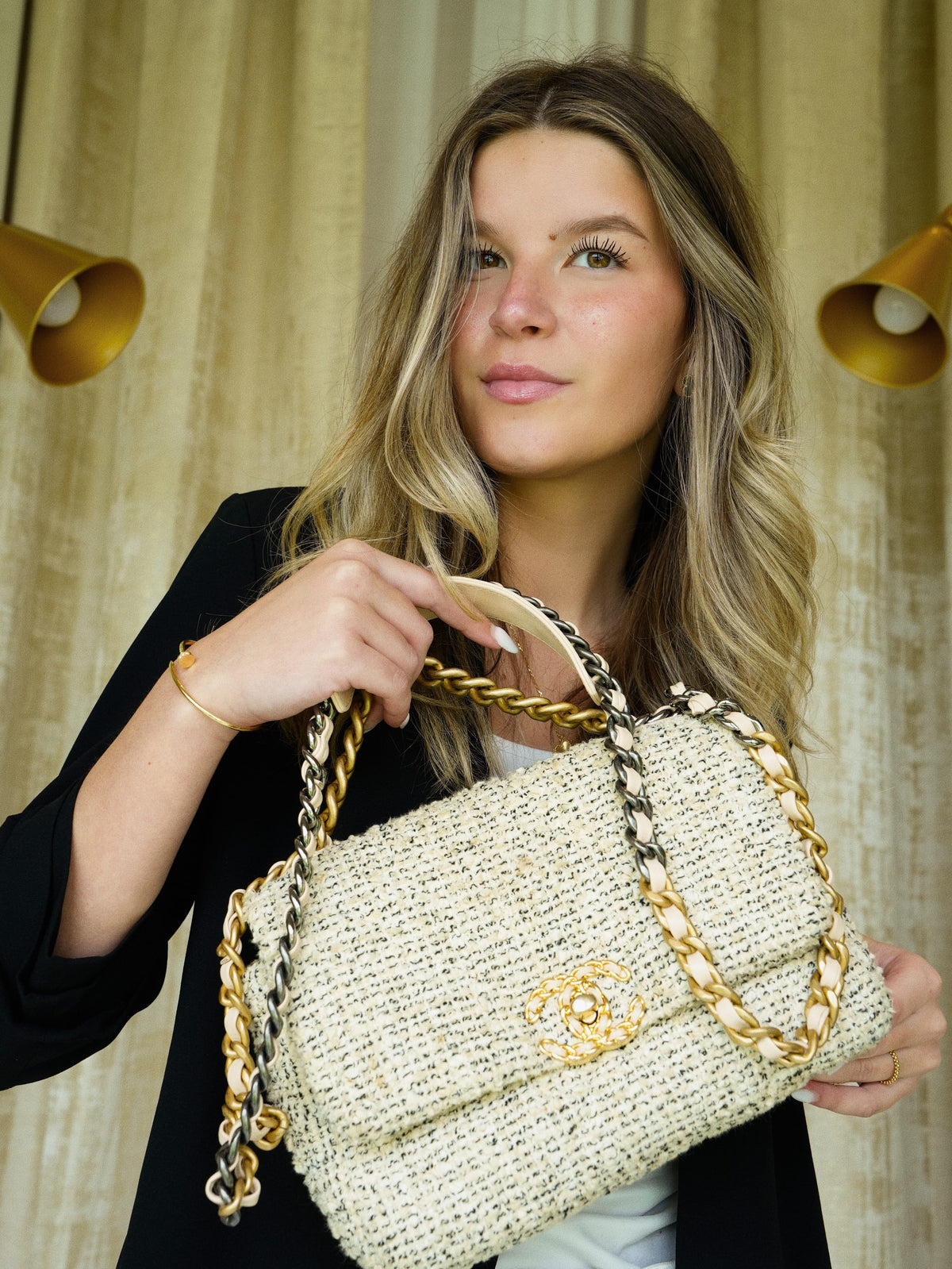 21S Oreo Tweed Quilted 19 Flap Small MHW