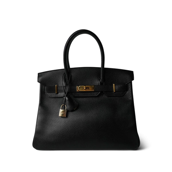 Birkin 30 Black Noir Ardennes Gold Plated (Z) Circle Stamp – REDELUXE