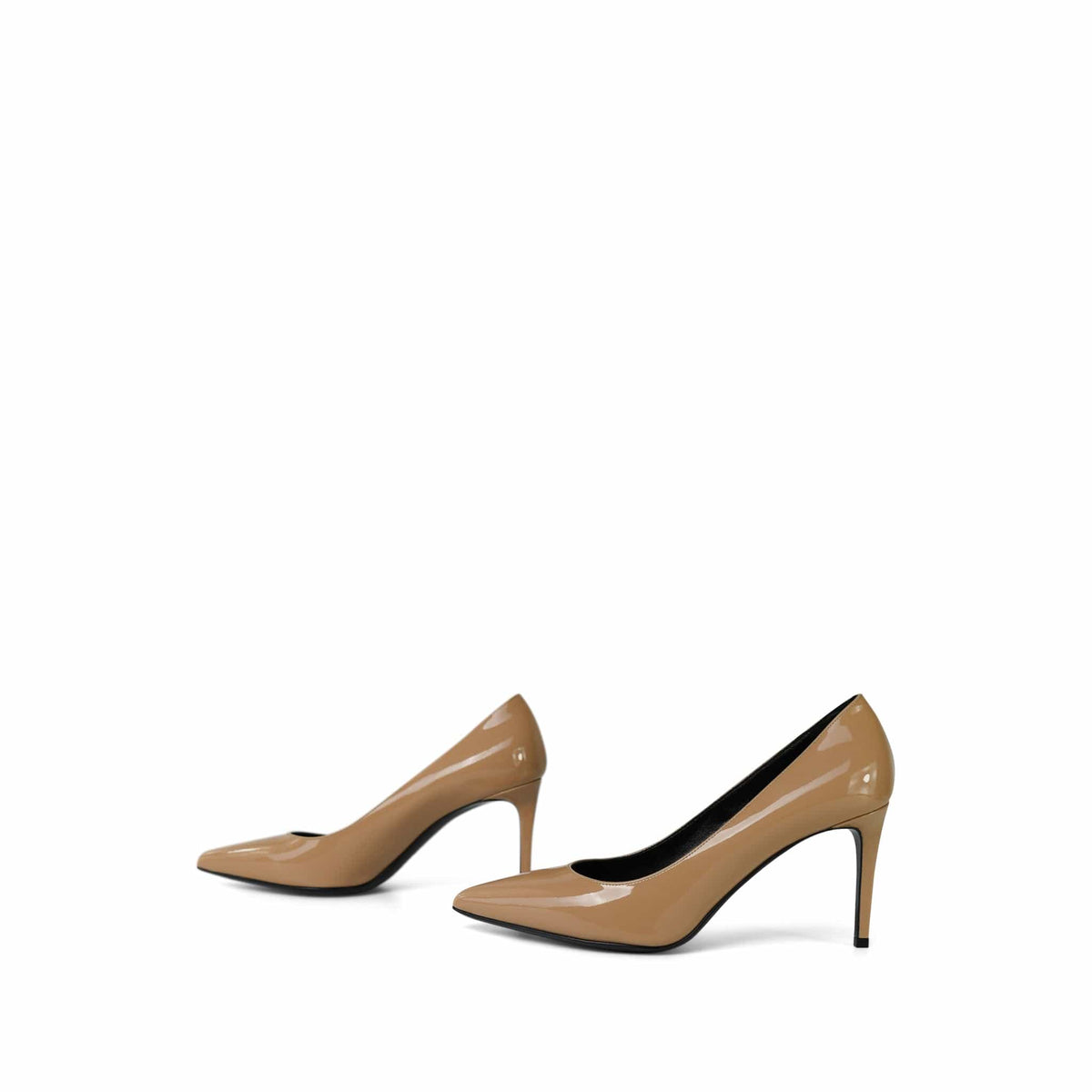 SAINT LAURENT Patent Classic Paris 105 Escarpin Pumps 38 Nude